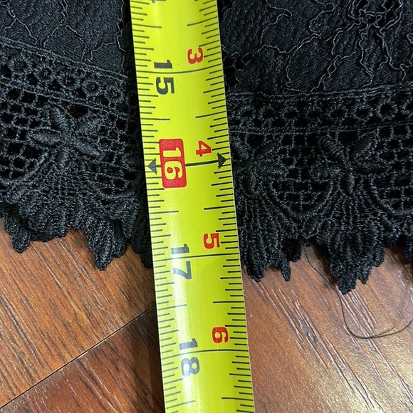 Lulumari LBD Black Lace with Floral Embroidery Dress - Picture 6 of 9